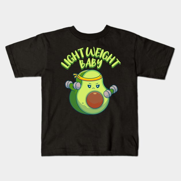 Light Weight Baby Avocado Kids T-Shirt by Norse Magic